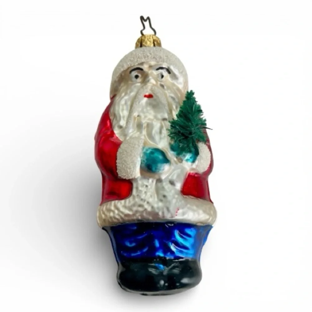 Group of 5 glass Santa’s, vintage or older, Germany, W Germany, Radco